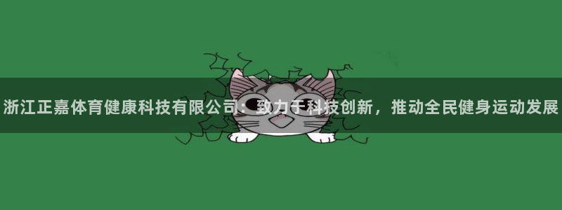 浙江正嘉体育健康科技有限公司：致力于科技创新，推动全民健身运动发展